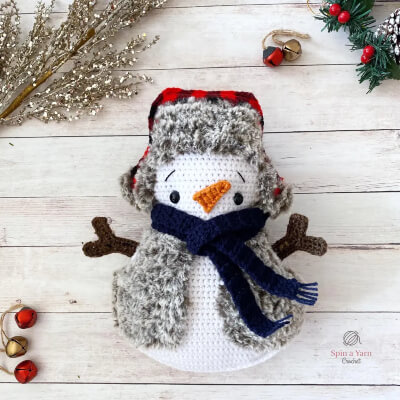 Cozy Free Snowman Crochet Pattern by Spin A Yarn Crochet