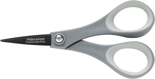 Fiskars 154110-1001 Non-stick Titanium Softgrip Detail Crochet Scissors