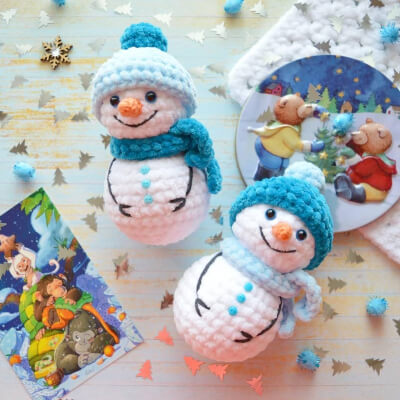 Snowman Amigurumi Crochet Pattern by Amigurumi Space