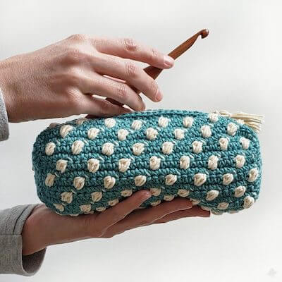 Bobble Notions Crochet Pouch Free Pattern by E'Claire Makery