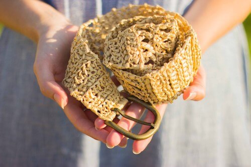 Breeze Raffia Belt Crochet Pattern by Victoria Bee Design