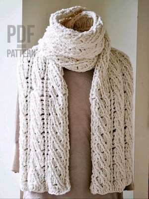 Chunky Sullivan Crochet Scarf Pattern by Ruby Webbs