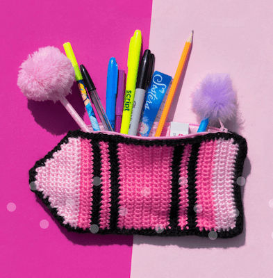 Crayon Pencil Case Crochet Pattern by Sunflower Cottage Crochet