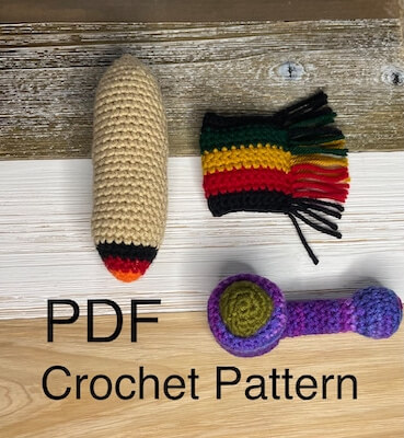 Crochet Cat Toy Trio Pattern by LJ Yarn Addiction