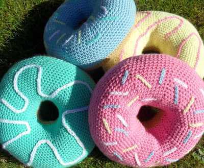 Crochet Donut Cushion Pattern by Love Dotty