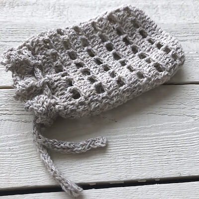 Crochet Dreaming Way Drawstring Pouch Pattern by Annie Lupton