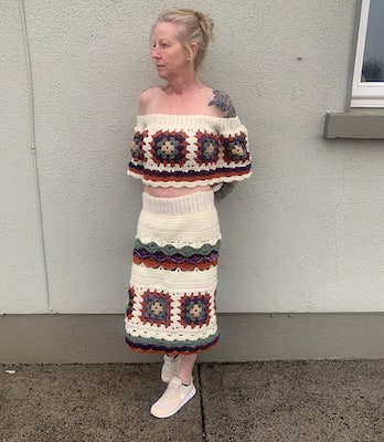Festival Top And Crochet Skirt Set Pattern by Moody Goose