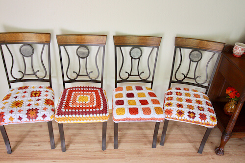 Crochet Fitted Chair Covers Pattern by Kristyn Hertrich