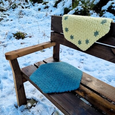 Hexagon Crochet Seat Cover Pattern by Nordic Yarn Art