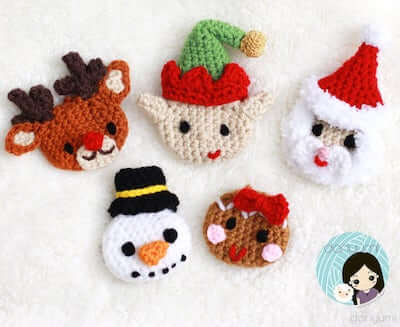 Crochet Little Holiday Appliqués Pattern by Doriyumi