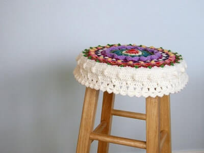 Crochet Mandala Chair Cover Pattern by Felted Button
