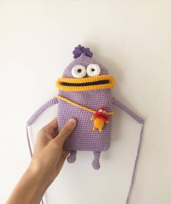 Crochet Monster Pouch Pattern by Mai Crochets