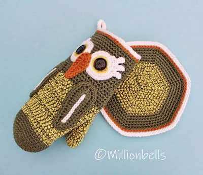 Crochet Owl Oven Mitt Pattern by Million Bells
