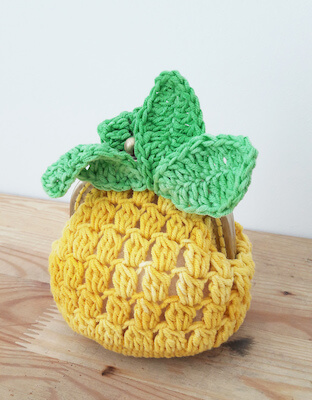 Crochet Pineapple Coin Purse Pattern by Happy In Red