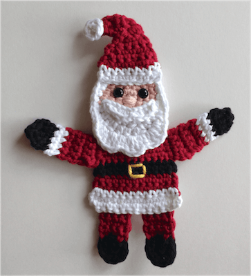 Crochet Santa Claus Applique Pattern by Natalina Craft