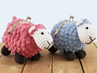 Crochet Sheep Coin Purse Pattern by Laure Sutcliffe