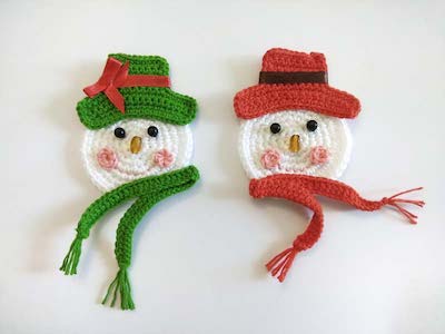 Crochet Snowman Applique Pattern by Bohemian Cat