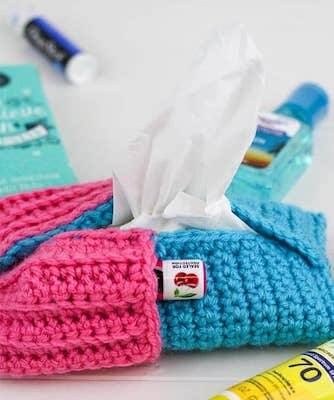 Crochet Tissue Pouch Pattern by Winding Road Crochet