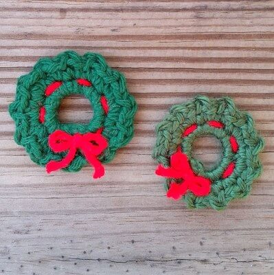 Crochet Wreath Applique Pattern by HCK Crafts