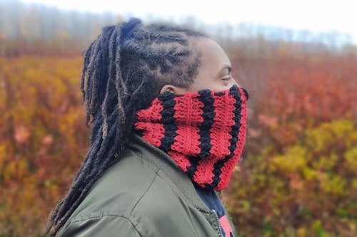 Mens Crochet Convertible Cowl Pattern by Little John's Yarn