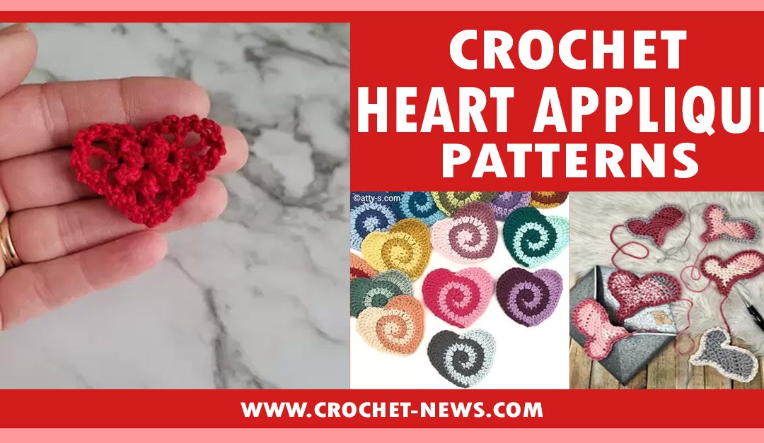 15 Crochet Heart Applique Patterns