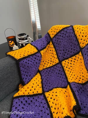 All Hallows' Eve Afghan Crochet Pattern by Simple Things By Tia