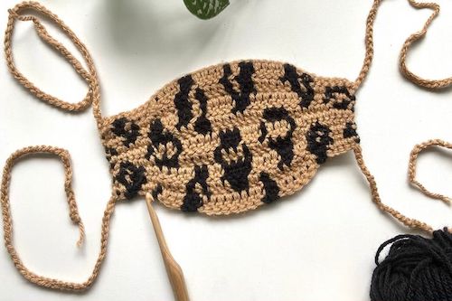 Belle Leopard Face Mask Crochet Pattern by Crafting For Weeks