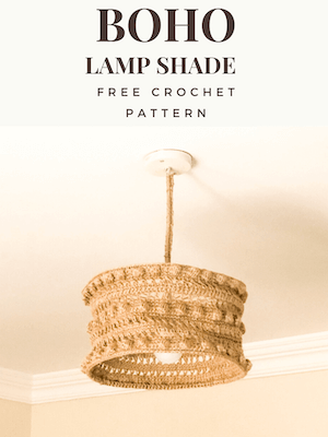 Boho Crochet Ceiling Lamp Shade Pattern by Top Knotch Crochet