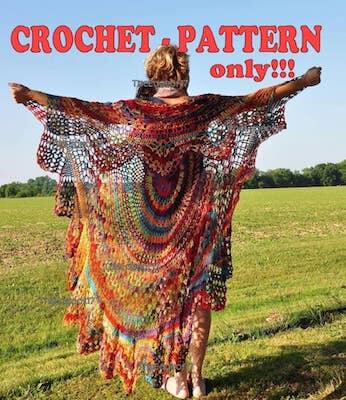 Circle Boho Vest Crochet Pattern by The Edge Of 17