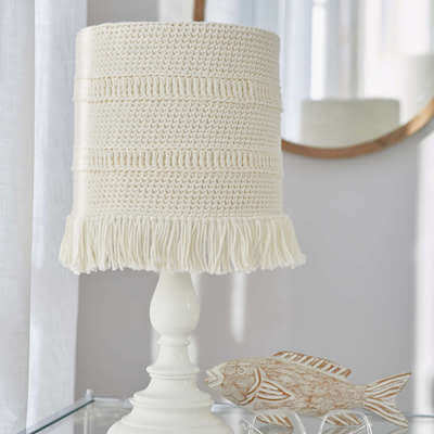 Coastline Lamp Shade Cover Crochet Pattern by Red Heart