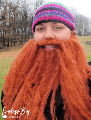 Free Crochet Beard Pattern by Traverse Bay Crochet