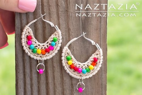 Crochet Boho Bead Earrings Pattern by Naztazia