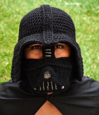 20 Crochet Helmet Patterns Crochet Darth Vader Helmet Pattern by My Little Chapina