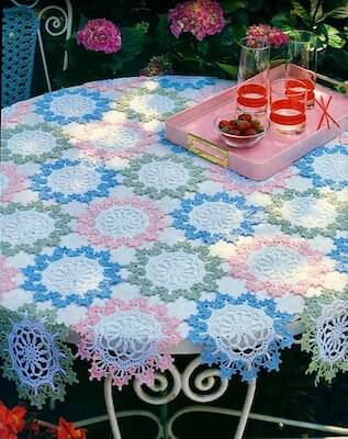Crochet Doily Tablecloth Pattern by Snail House Vintage