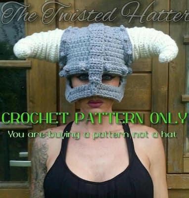 Crochet Dragonborn Helmet Pattern by The Twisted Hatter