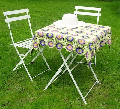 Crochet Floral Tablecloth Pattern by Agrarian Artisan
