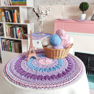 Crochet Gwendolyne Tablecloth Pattern by Erika Downie