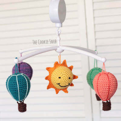 Crochet Hot Air Balloon Mobile Pattern by The Cookie Snob