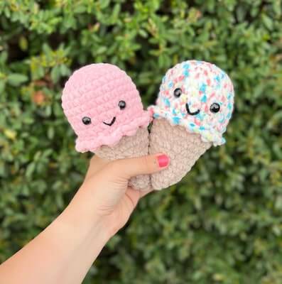 Crochet Ice Cream Cone Pattern by JNW Crochet