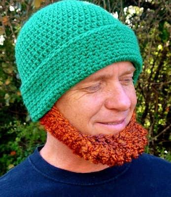 Crochet Irish Beard Beanie Pattern by Simply Collectible