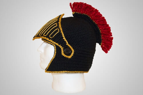 Crochet Knight Helmet Pattern by Bri Abby HMA