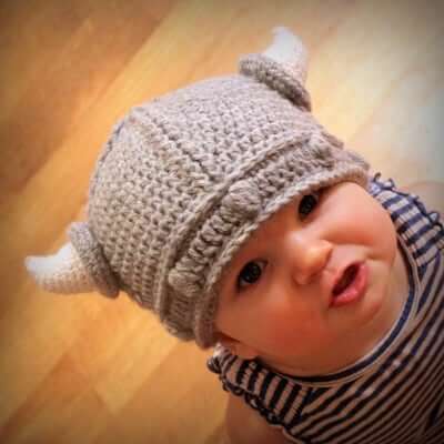 Crochet Lael Viking Hat Pattern by Mamachee