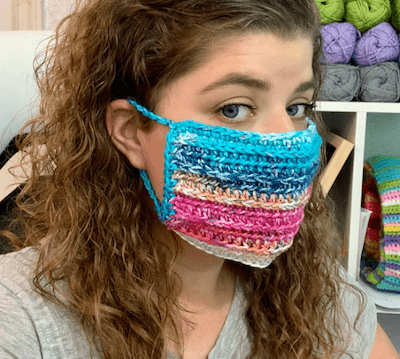Face Mask Cover Up Free Crochet Pattern by Okie Girl Bling N Things