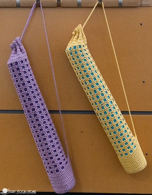 Free Crochet Yoga Mat Bag Pattern by Heart Hook Home