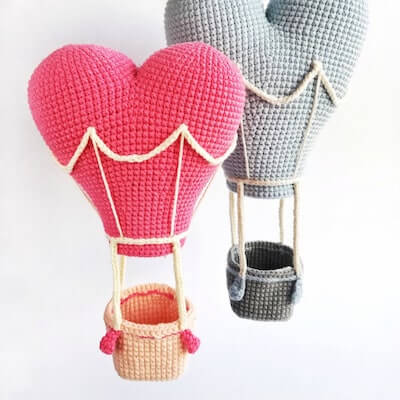 Heart, The Hot Air Balloon Crochet Pattern by Fayni Toys