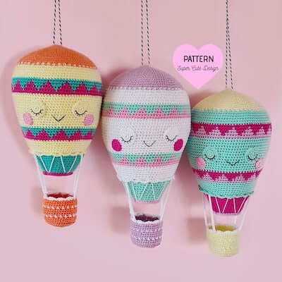 Hot Air Balloon Crochet Pattern by Super Cute Design Shop