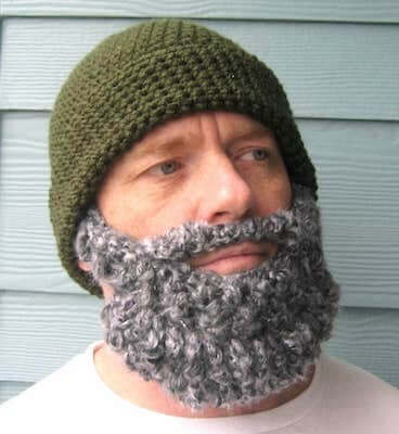 Lumberjack Party Crochet Beard Beanie Pattern by Simply Collectible