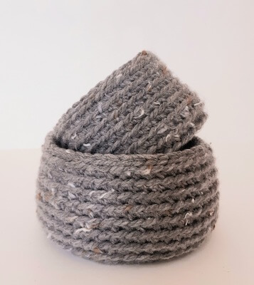 One Skein Crochet Nesting Baskets Pattern by Lulo Stitch Co