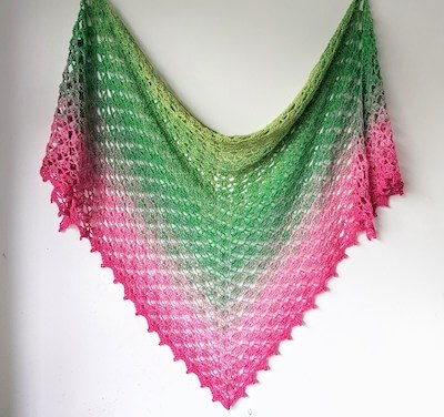 One Skein Lace Crochet Shawl Pattern by Annie Design