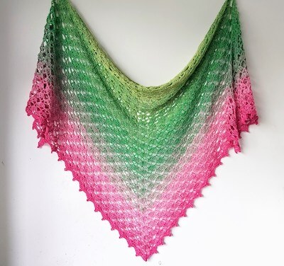 One Skein Crochet Lace Shawl Pattern by Annie Design